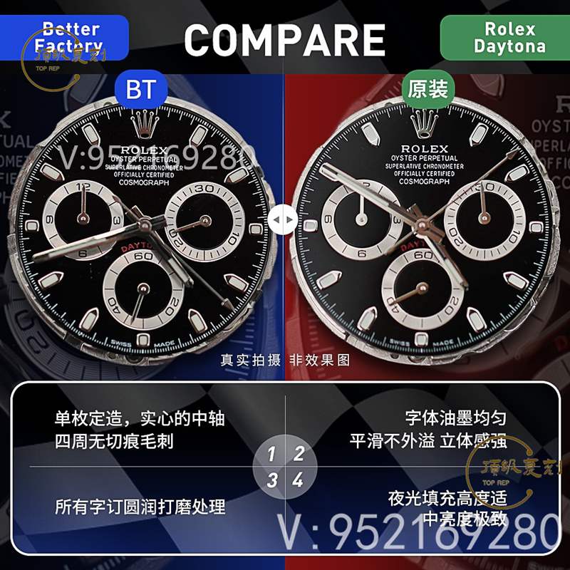 BT廠勞力士4130機(jī)芯迪通拿對(duì)比正品怎么樣,還值得買嗎-復(fù)刻表