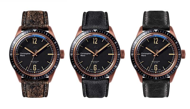 克里斯托弗-沃德C65黑金限量版潛水表-復刻表