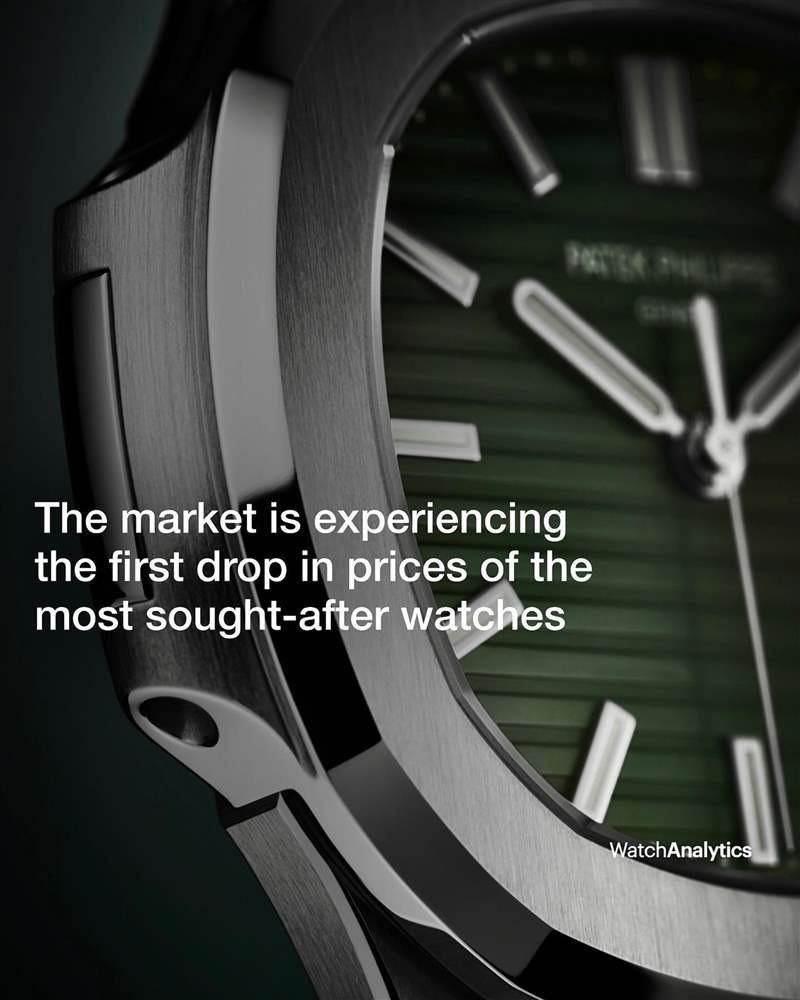 AP皇家橡樹和PP金鷹兩大熱門運動表，它們的市場行情自從2022年3月初以后開始由高峰往下走，目前平均價格至少降低7.3%。 （IG@watchanalytics）