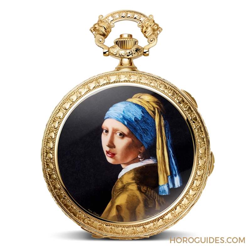 以《戴珍珠耳環(huán)的少女》入作:江詩(shī)丹頓閣樓工匠西敏寺鐘聲自鳴報(bào)時(shí)懷表Tribute to Johannes Vermeer-復(fù)刻表