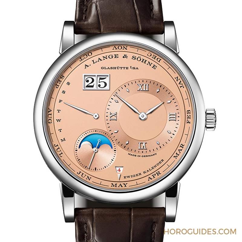 朗格的「純粹」萬年歷|Lange 1玫瑰金與白金Salmon Dial限量版-復(fù)刻表
