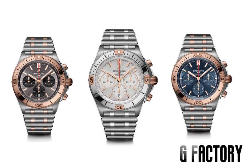 GF廠百年靈機械計時B01「鋼王」電鍍玫瑰金復刻版-復刻表