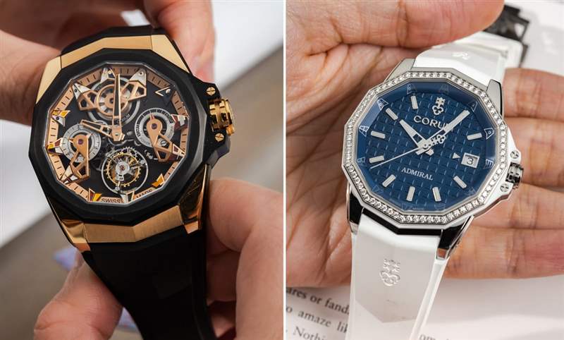 海洋風(fēng)格領(lǐng)航之選｜Corum海軍上將AC-One 45鏤空陀飛輪與AC-One 38女仕鉆表-復(fù)刻表
