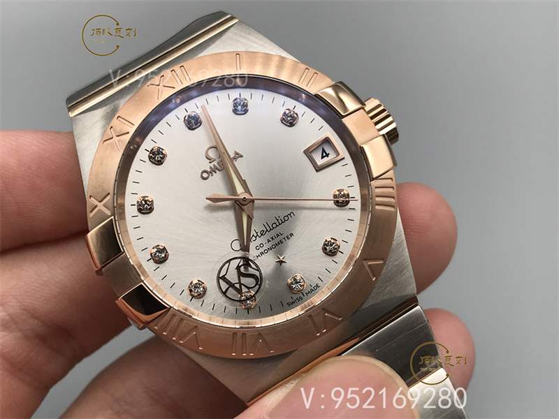 VS廠歐米茄星座間枚金鉆釘做工怎么樣123.20.38.21.52.001-復(fù)刻表