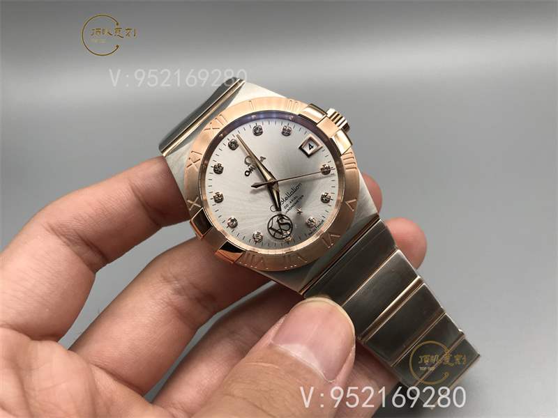 VS廠歐米茄星座間枚金鉆釘做工怎么樣123.20.38.21.52.001-復(fù)刻表