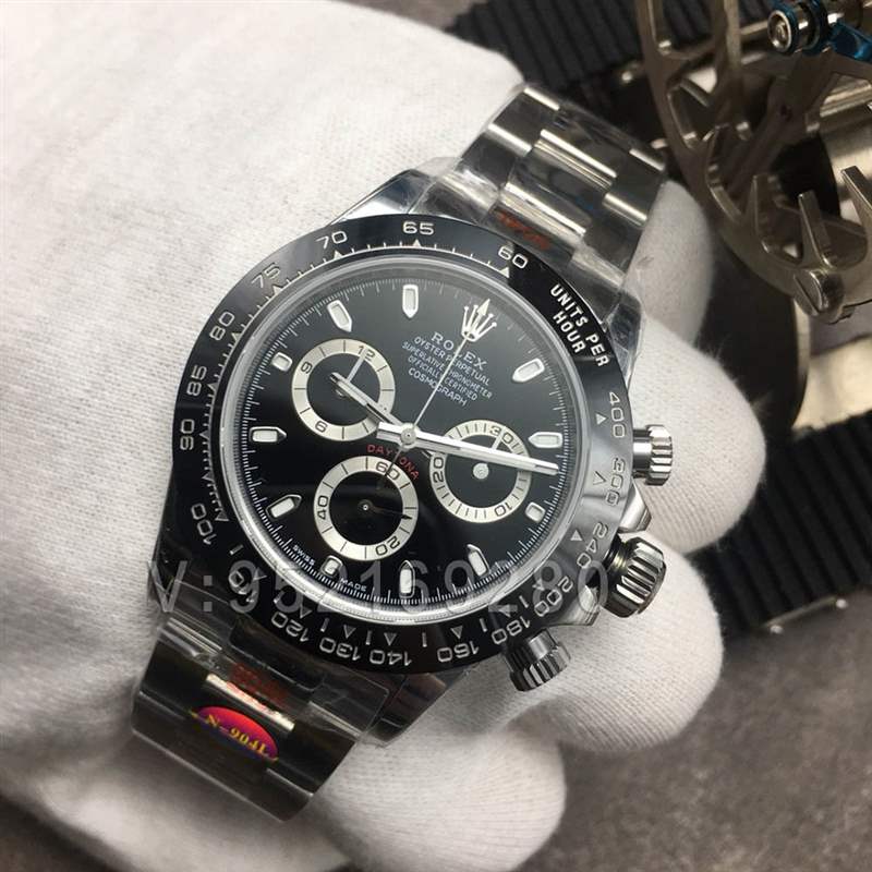 N廠迪通拿V3版「4130機芯」黑鋼迪116500LN陶瓷圈黑面表盤-復(fù)刻表