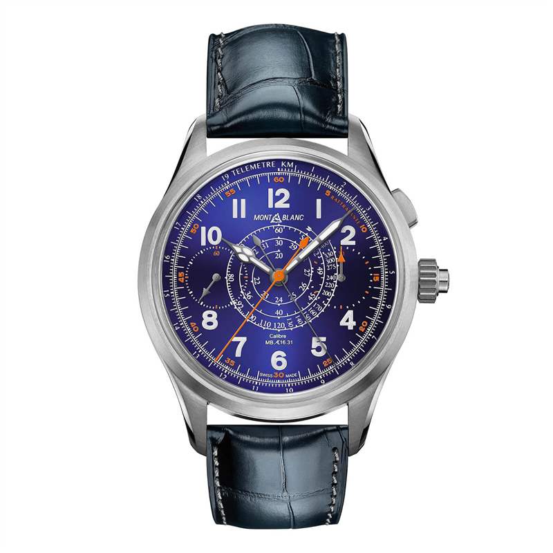 萬寶龍1858帶測速儀和遙測儀的追針計時表限量版 100枚-復刻表