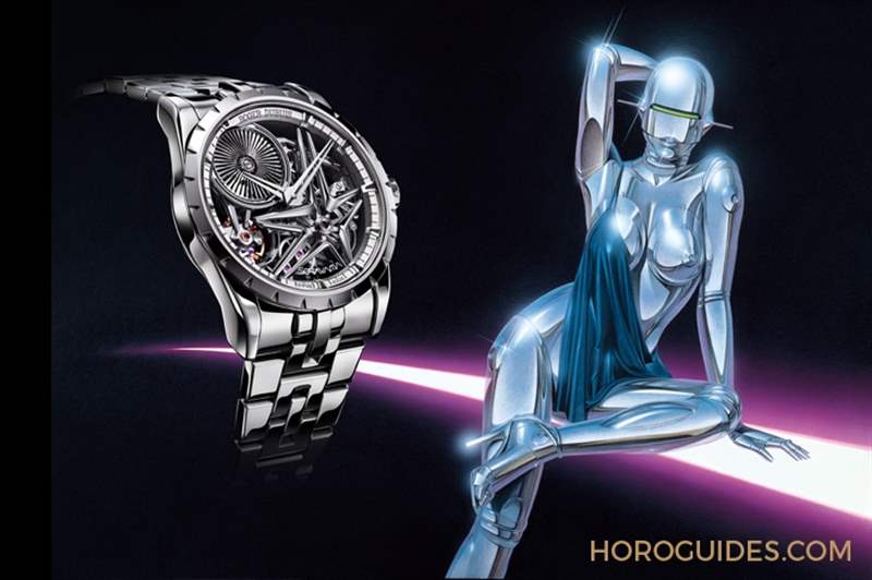 這款自動盤轉起來很迷幻!Roger Dubuis攜手空山基推出Excalibur Sorayama Monobalancier腕表-復刻表