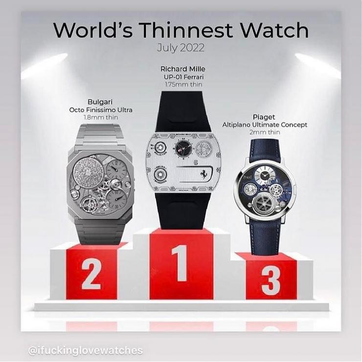 RICHARD MILLE - 世界最薄腕表！ RICHARD MILLE RM UP-01 Ferrari的三項超薄特點