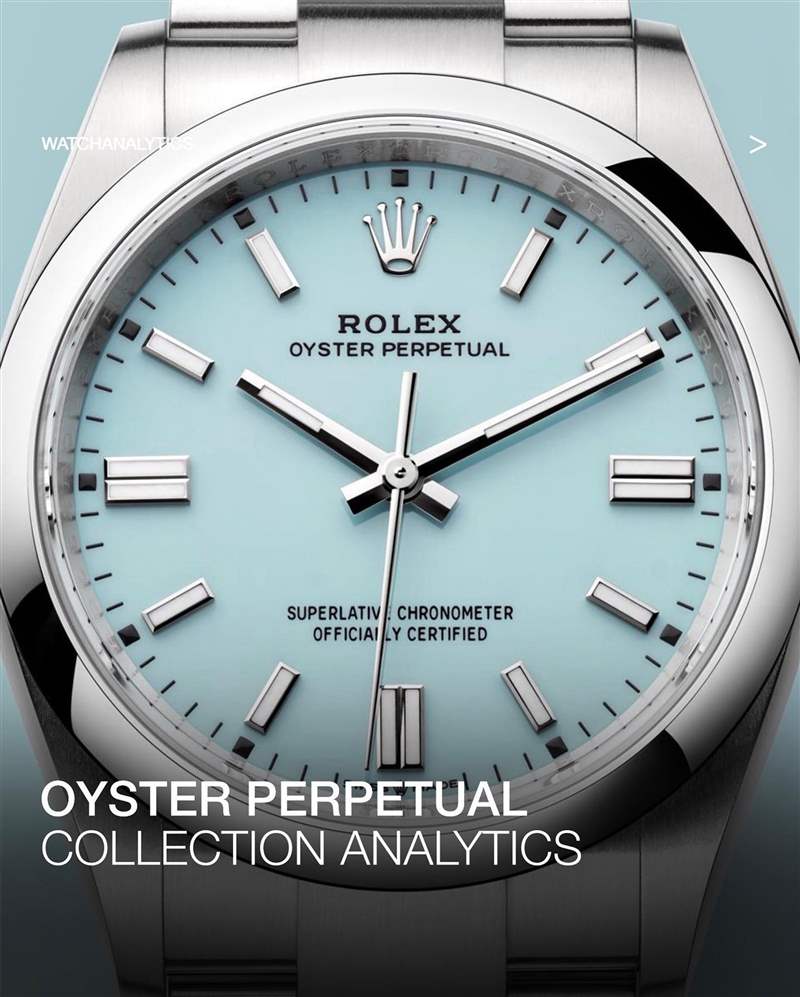 Rolex 41mm Oyster Perpetual綠松石面2022年后價格升破3萬歐元。 (IG@watchanalytics) 勞力士Rolex停產(chǎn)OP系列部分手表最搶手41mm TIFFANY色表面已成歷史?-復刻表