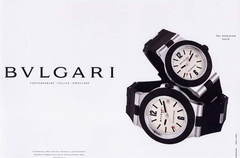 我沒有「天能」，但都將時間撥回到1998年，22年前，BVLGARI Aluminium推出，結合鋁和橡膠的黑