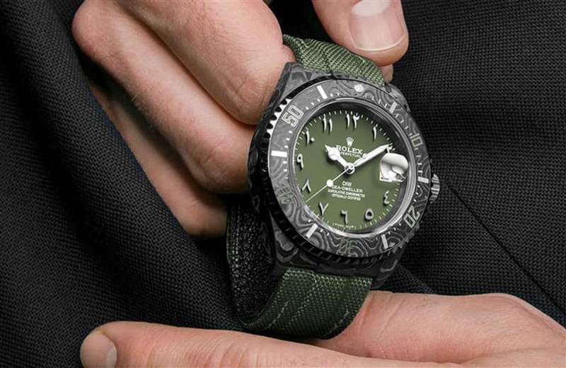 幾乎全部錶殼都改成碳纖維材質(zhì)，使得手錶整體重量只有80.46克，大概只有原廠海使重量的一半不到。（Source：Designa Individual）