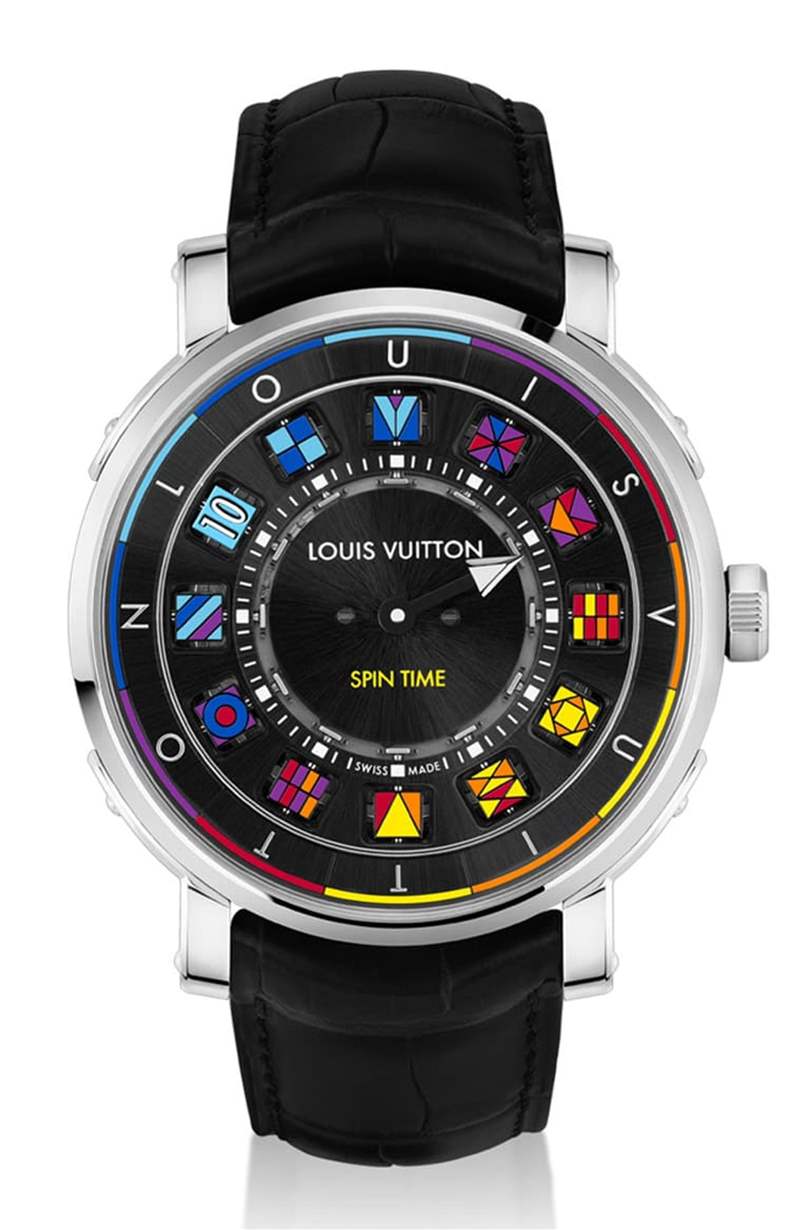 LOUIS VUITTON ESCALE系列 Q5DG20 (LOUIS VUITTON) LV鋼殼手表二連發招牌翻轉數字方塊創新吸睛銀灰、彩色應百客-復刻表