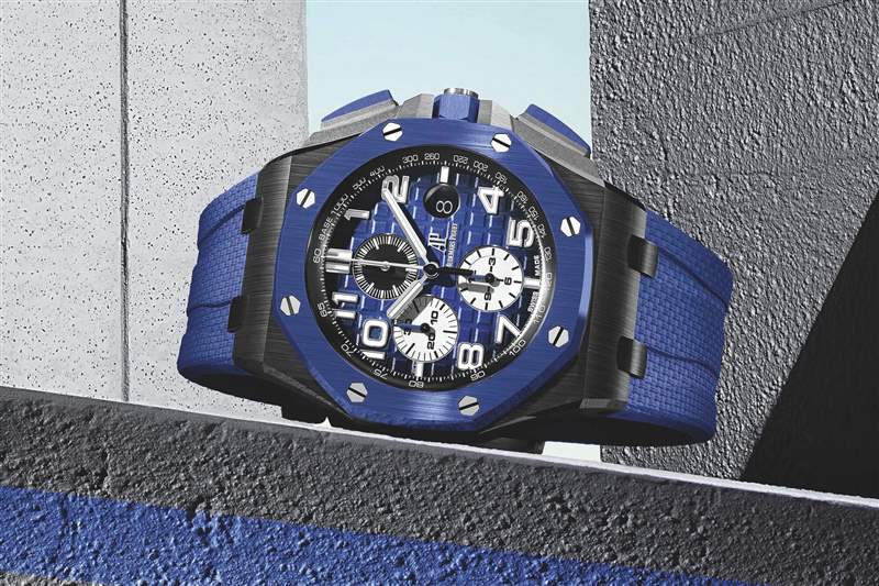 愛彼皇家橡樹離岸型26405NR自動上鏈計時碼表黑色陶瓷-復(fù)刻表