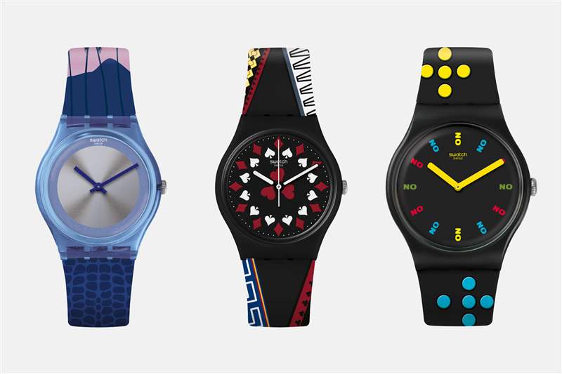 斯沃琪X007聯(lián)名七彩個性石英手表-復刻表