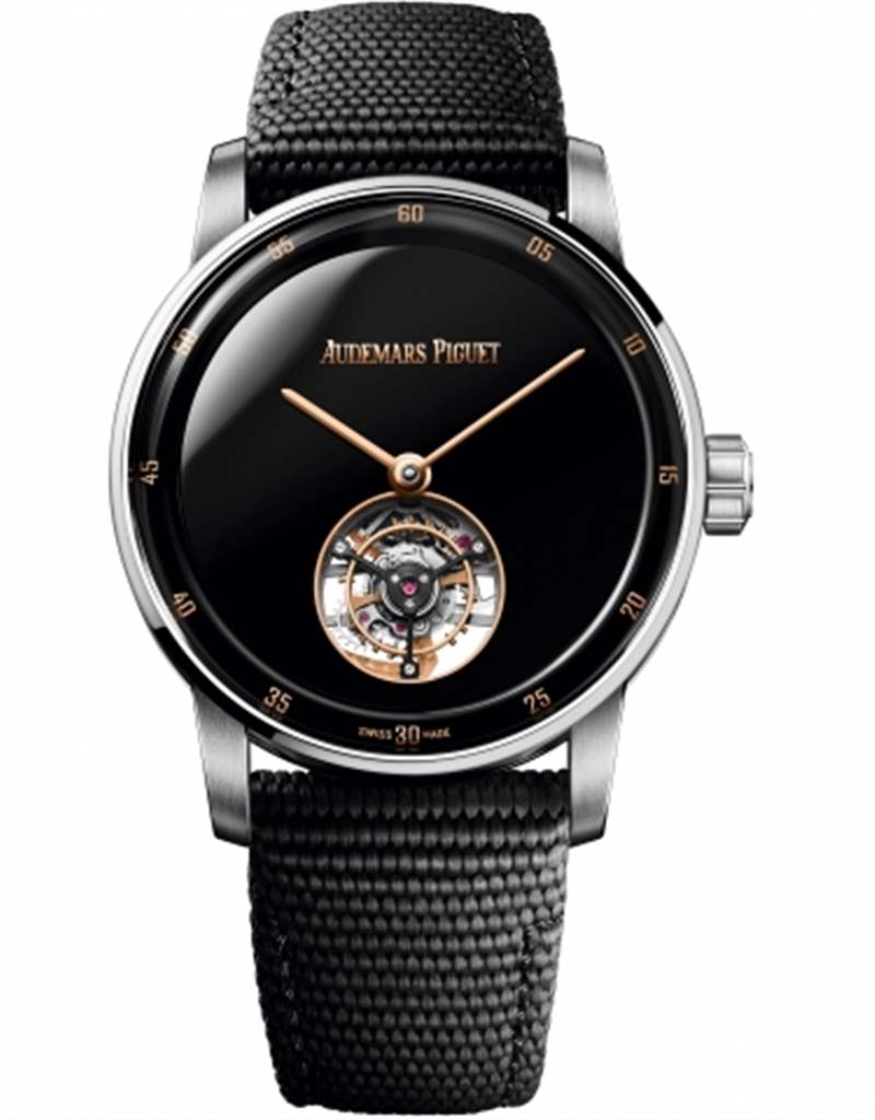 拿掉時(shí)標(biāo)更簡(jiǎn)潔,自動(dòng)上鏈飛行陀飛輪腕表-復(fù)刻表