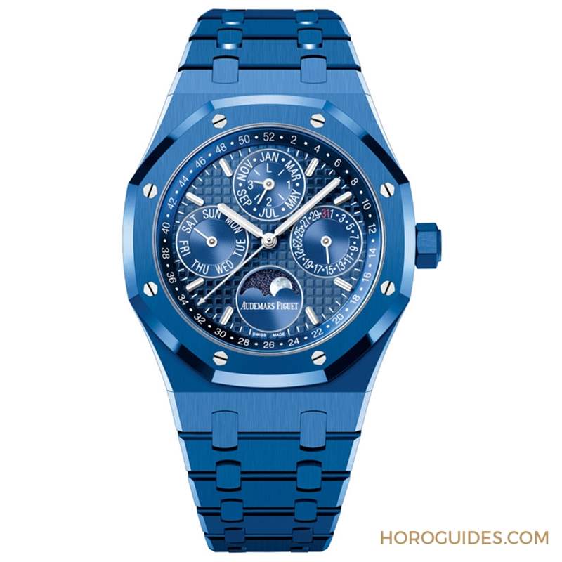 愛(ài)彼第一只藍(lán)色陶瓷表!皇家橡樹(shù)萬(wàn)年歷藍(lán)色陶瓷鏈帶腕表-復(fù)刻表