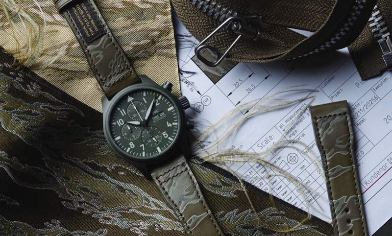 迷彩、刺繡布貼,SBTG街頭潮味上手|IWC x SBTG特別版表帶套裝-復(fù)刻表