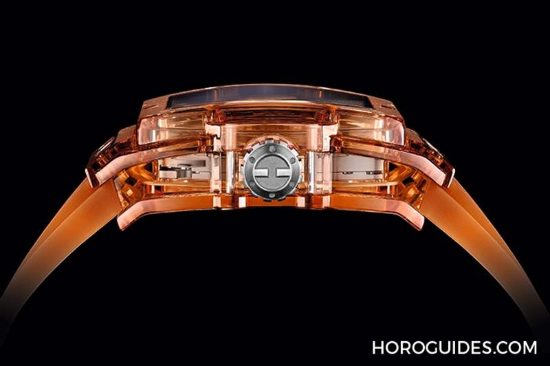 HUBLOT - 高透光冰橙色！ Hublot Spirit of Big Bang冰橙藍寶石陀飛輪五日鏈腕表