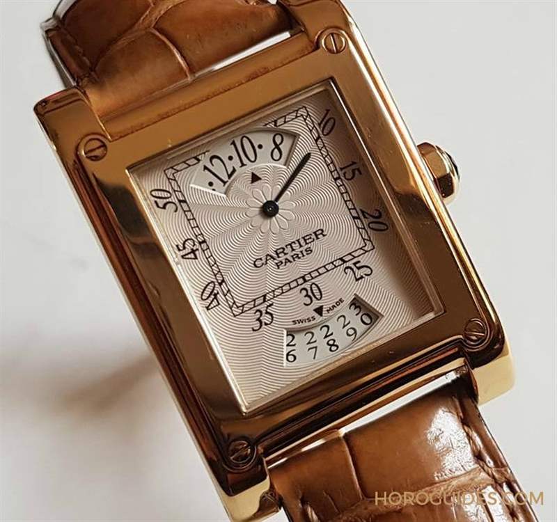 Cartier超強悍螺絲坦克Tank a vis time and calendar apertures-復刻表