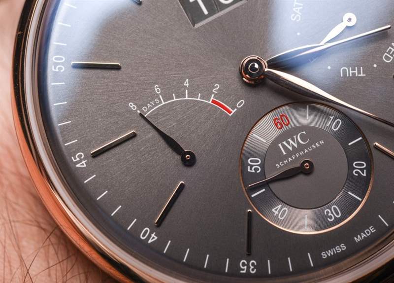 IWC柏濤菲諾手動上鏈星期和日期手表動手-復刻表