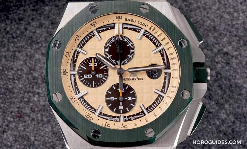 迷彩風愛彼ROO計時碼表第一次使用綠陶瓷-復刻表