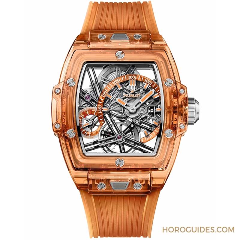 HUBLOT - 高透光冰橙色！ Hublot Spirit of Big Bang冰橙藍寶石陀飛輪五日鏈腕表
