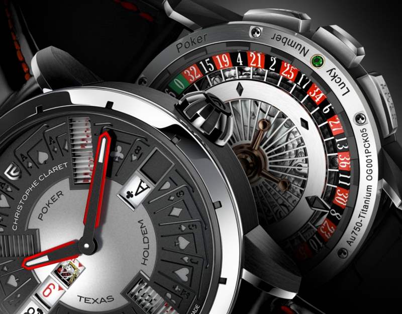 Christophe Claret豪華手腕游戲撲克手表-復刻表