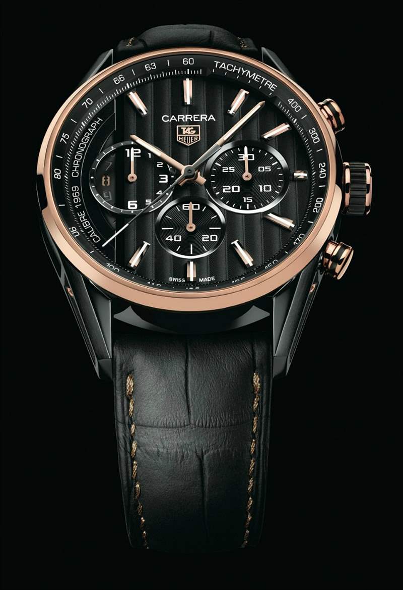 泰格豪雅(TAG Heuer)推出Carrera Calibre 1969黑色和金色限量版腕表-復刻表
