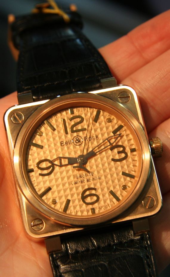 Bell & Ross BR01 Gold Ingot watch 柏萊士Bell & Ross BR01-93 GMT和BR01-92金錠腕表-復刻表