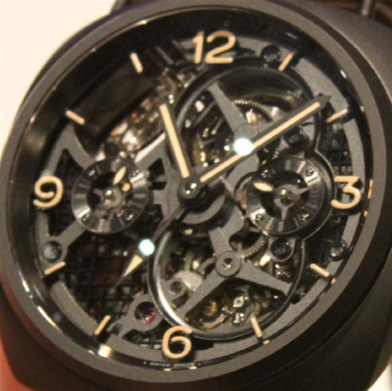 PAM 348 dial SBF(原VS)沛納海348Radiomir陀飛輪GMT陶瓷48毫米腕表-復(fù)刻表