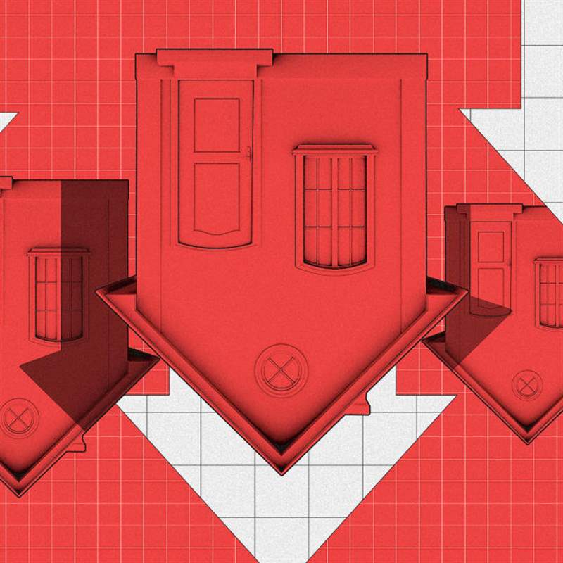 來自 Fast Company 的插圖，描繪了 Zillow 的崩潰