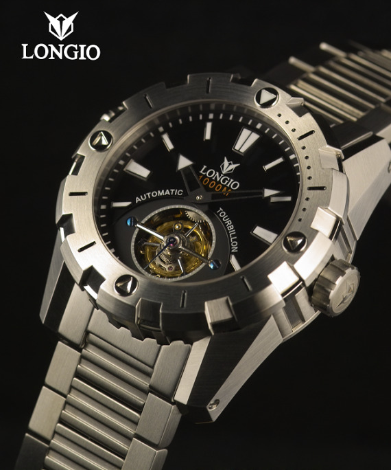 Longio SG3829 Diver Tourbillon Watch LONGIO隆吉奧SG3829陀飛輪潛水腕表-復刻表