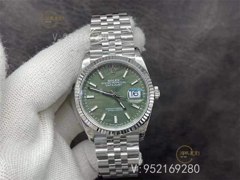 VS廠勞力士新品推薦-VS廠36mm日志棕櫚葉綠盤腕表做工評(píng)測(cè)-復(fù)刻表