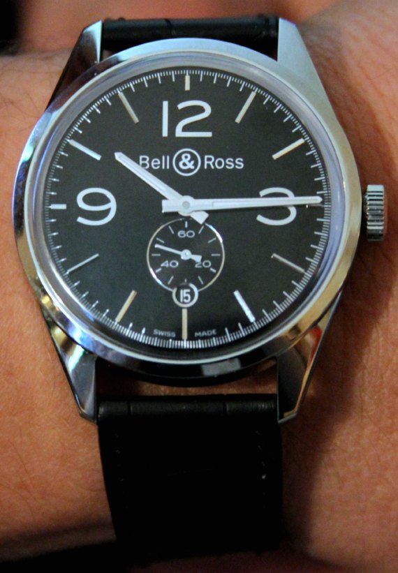 Bell Ross Vintage Geneva Black watch Bell & Ross 2010年復古原裝和軍官手表-復刻表