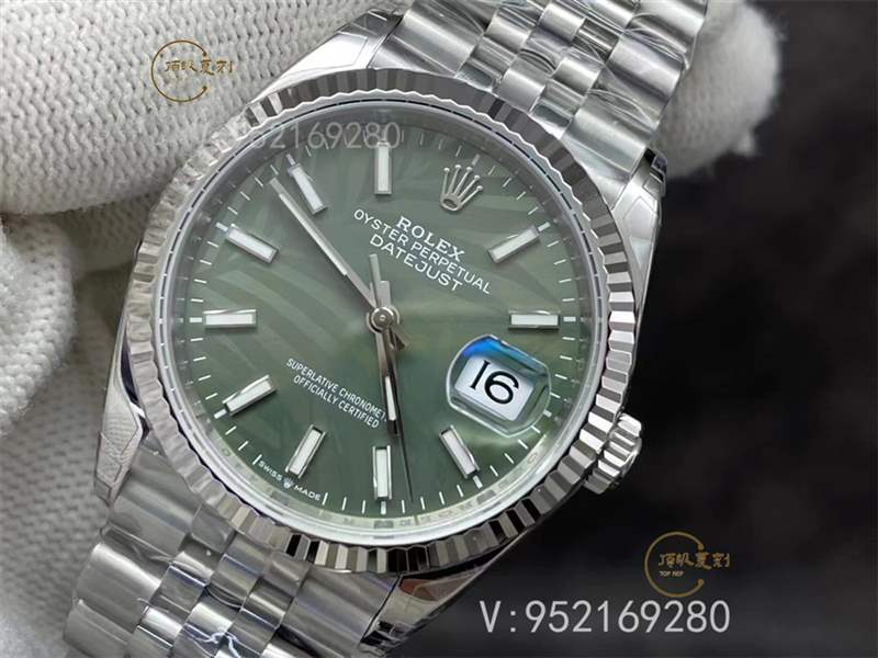 VS廠勞力士新品推薦-VS廠36mm日志棕櫚葉綠盤腕表做工評(píng)測(cè)-復(fù)刻表