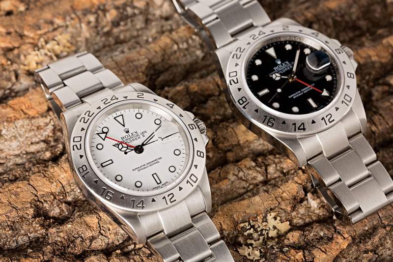 勞力士 Explorer II 16570 白色和黑色表盤手表