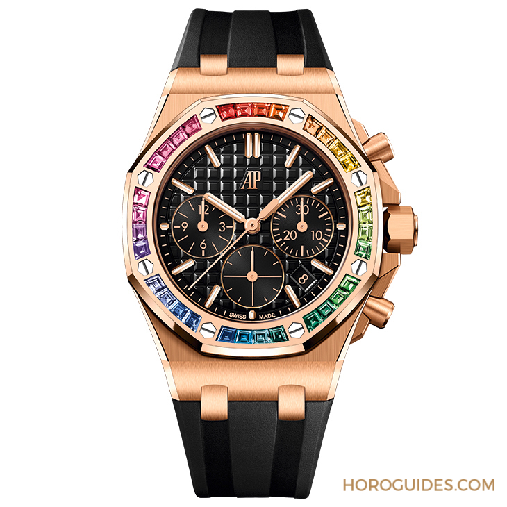 AUDEMARS PIGUET - 寶石圈與彩色面盤的華麗方程式｜AP皇家橡樹離岸型37毫米自動上鏈計時碼表