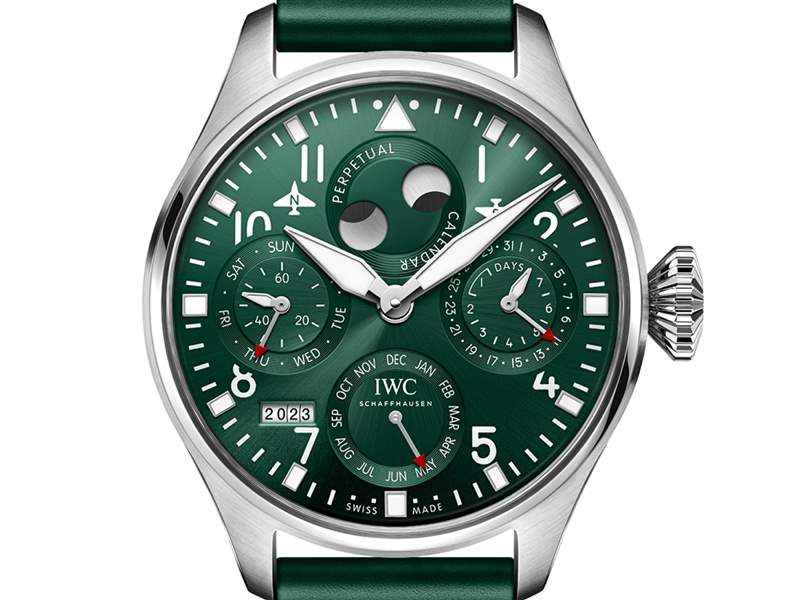 萬國推出Big Pilot Perpetual Calendar Green綠色表盤萬年歷腕表-復刻表