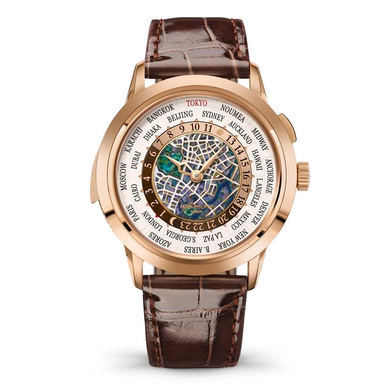 Patek Philippe百達翡麗推出Ref. 5531R-014 Tokyo 2023世界時間三問報時腕表：東京地圖-復刻表