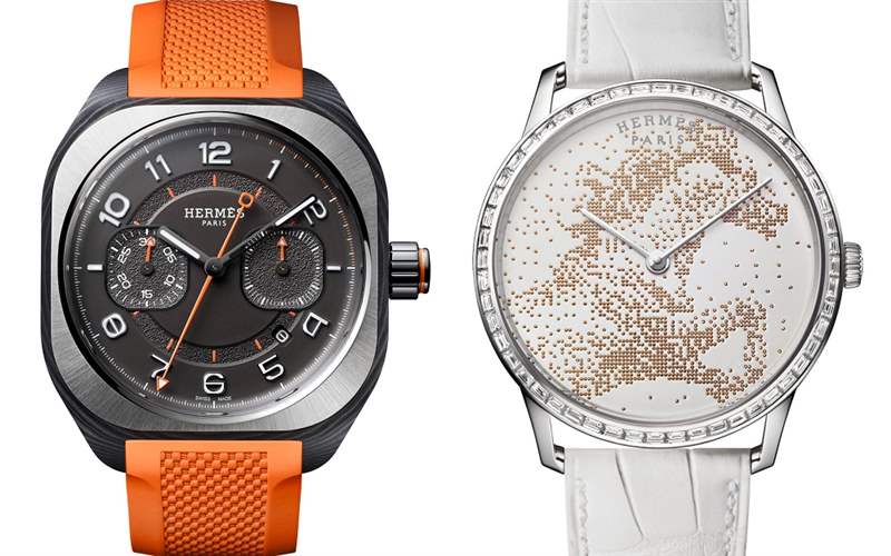Hermès新品亮點(diǎn):H08單按鈕計(jì)時(shí)碼表、Slim d’Herme?s工藝表盤、Arceau Petite Lune月相腕表-復(fù)刻表