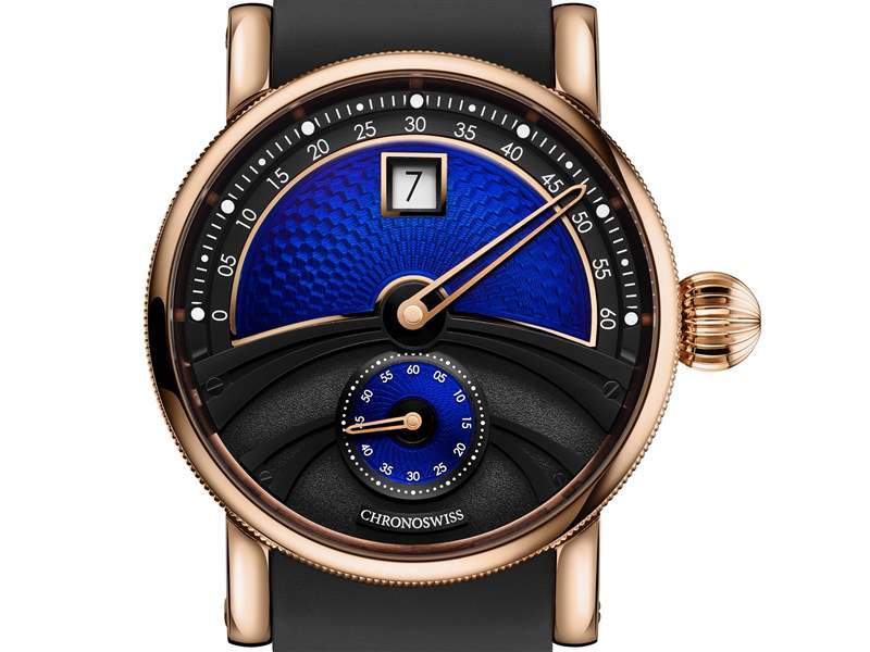 Chronoswiss推出Delphis Oracle數字跳時腕表：藍色琺瑯與璣鏤工藝-復刻表