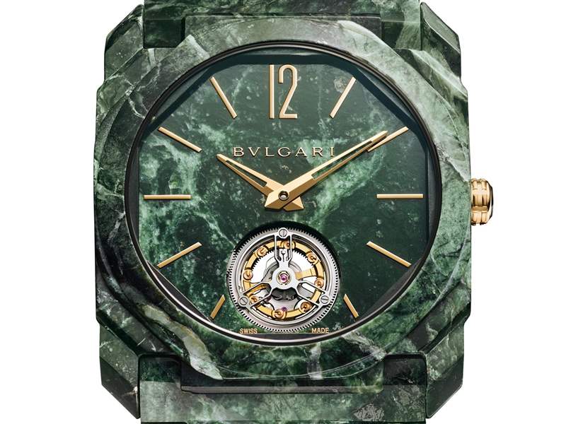 寶格麗推出Octo Finissimo Tourbillon Marble超薄陀飛輪腕表:阿爾卑斯山脈大理石-復(fù)刻表