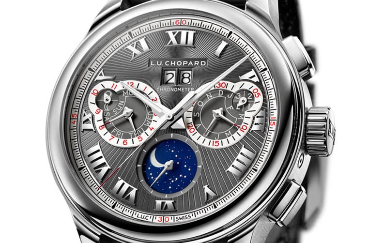 「罕見雙認證高工藝規格」蕭邦L.U.C萬年歷計時碼表-復刻表