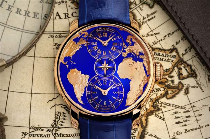 JACOB & CO.新款兩地時間手表創(chuàng)作背景有洋蔥兩套獨立顯示閱讀時間易如反掌-復刻表