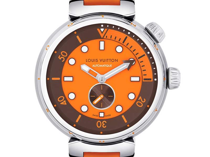 Louis Vuitton推出橙色和綠色版Tambour Street Diver潛水腕表-復(fù)刻表