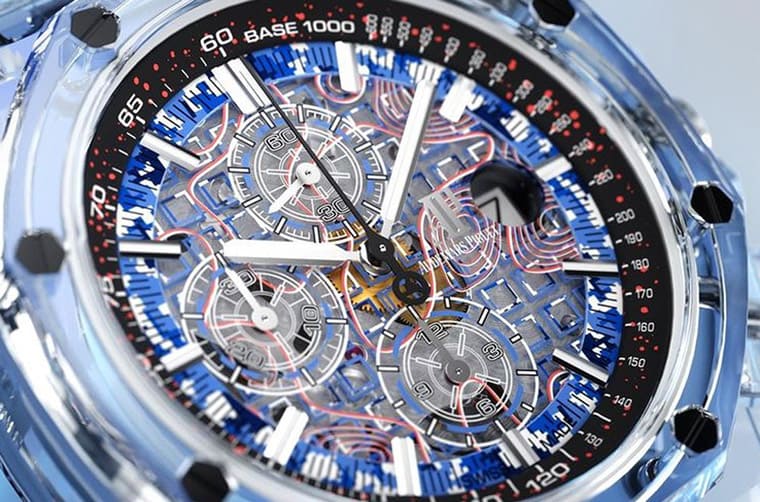 超吸睛!主打迷彩軍事風(fēng)的透明皇家橡樹離岸型計(jì)時(shí)碼表-復(fù)刻表