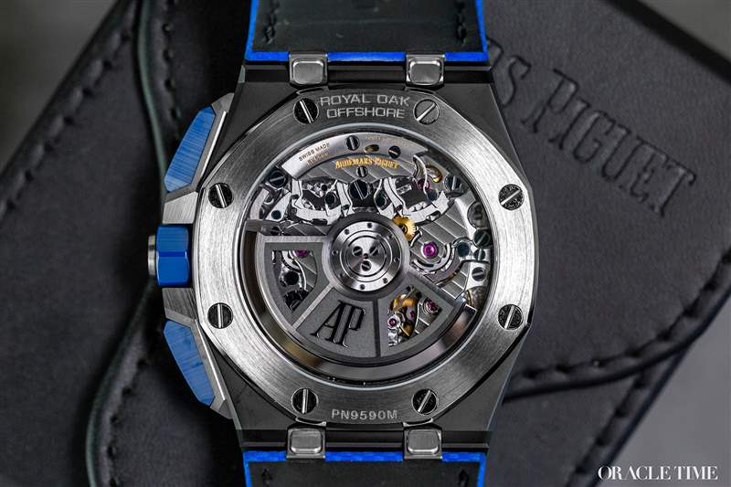 愛彼皇家橡樹離岸型自動(dòng)上鏈計(jì)時(shí)碼表黑色和藍(lán)色陶瓷 26420CE.OO.A043VE.01