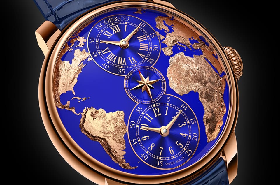 JACOB & CO.新款兩地時間手表創(chuàng)作背景有洋蔥兩套獨立顯示閱讀時間易如反掌-復刻表