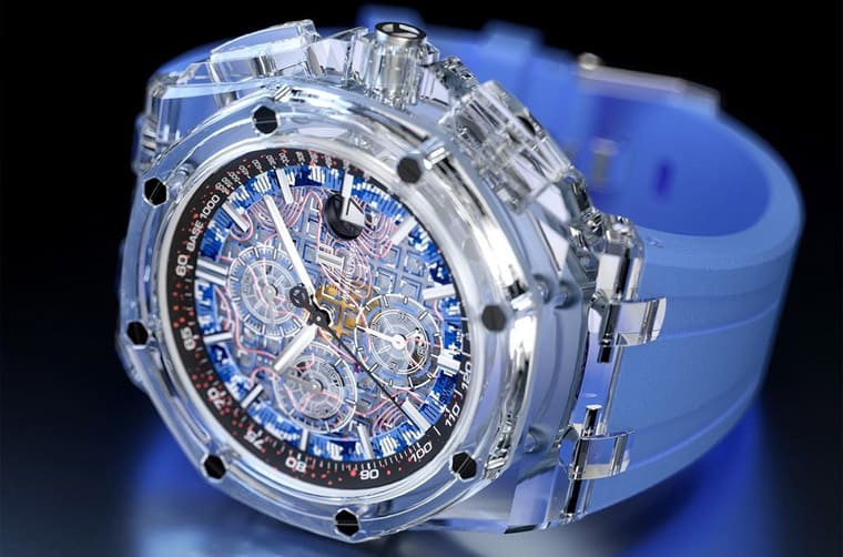 超吸睛!主打迷彩軍事風(fēng)的透明皇家橡樹離岸型計(jì)時(shí)碼表-復(fù)刻表